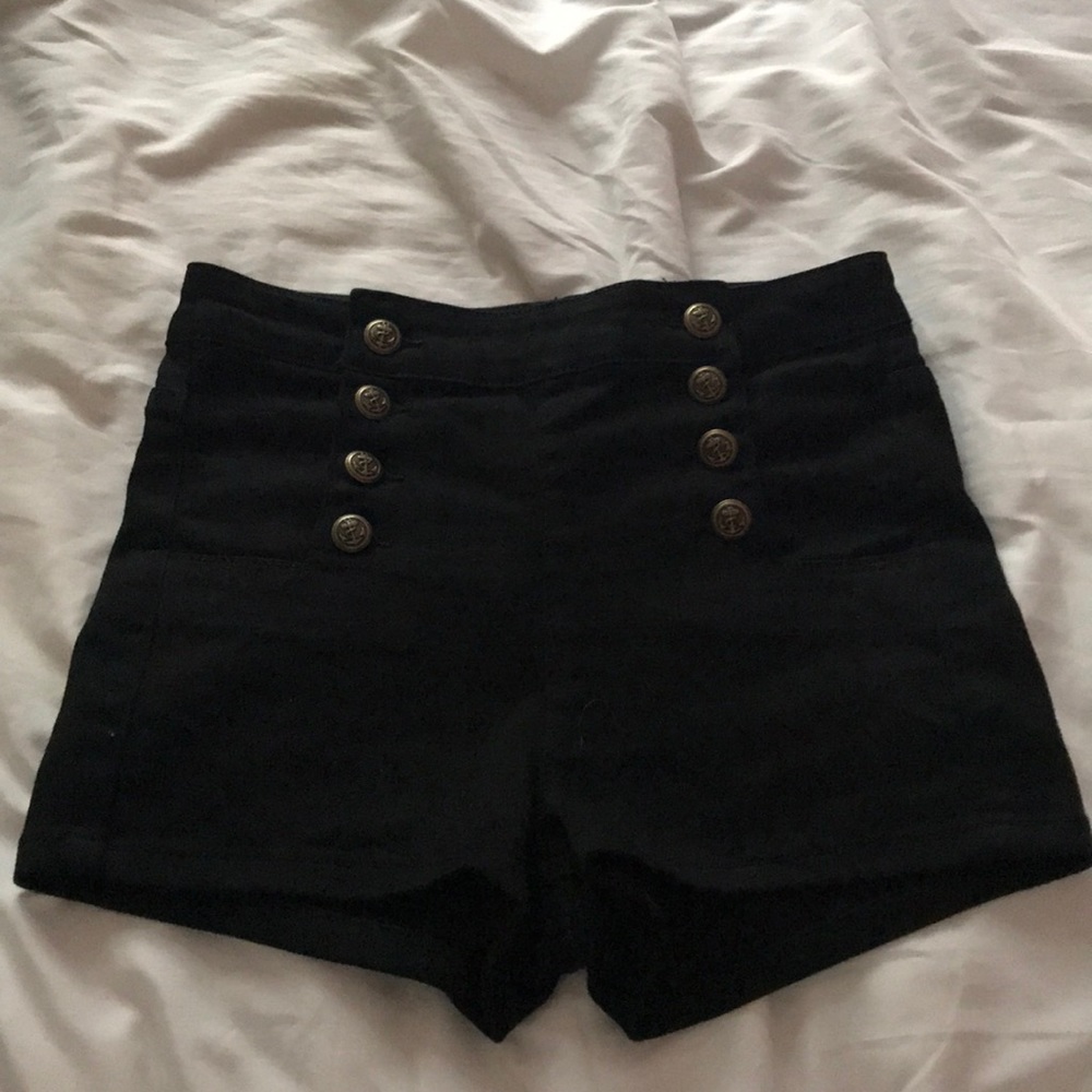 Black High Waisted Shorts